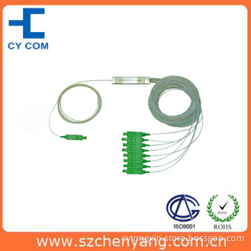 Sc/APC 8 Way Fbt Fiber Optic Splitter, Steel Tube Packing